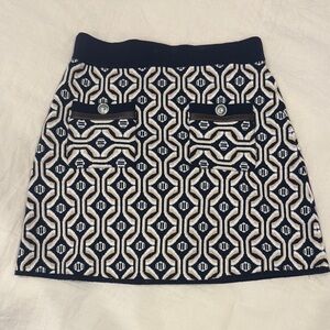 Maje NWT Geometric Black and White Skirt